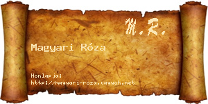 Magyari Róza névjegykártya