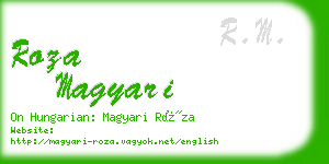 roza magyari business card